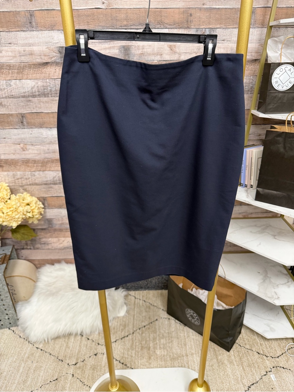 Ann Taylor Navy Pencil Skirt 12